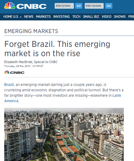 Reportagem do canal americano CNBC recomenda que o Brasil seja esquecido