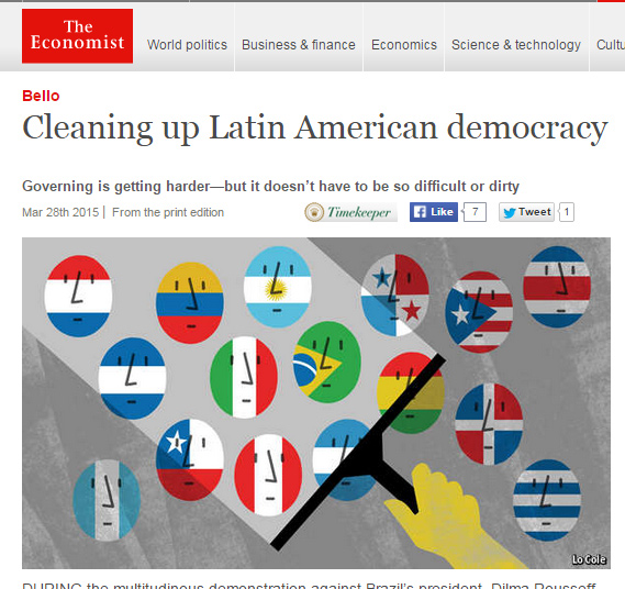 Artigo da 'Economist' sobre democracia no Brasil