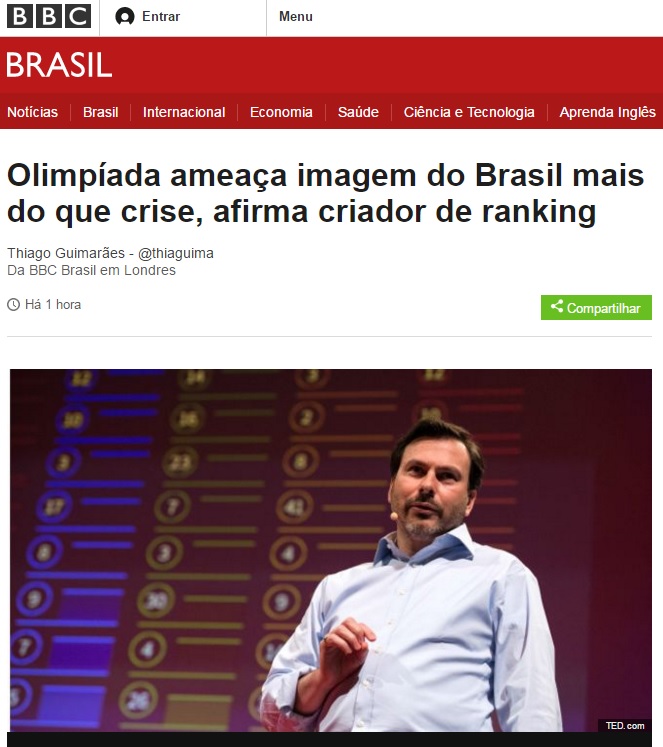 Deu na BBC: Olimpíada ameaça mais a imagem do Brasil do que a crise