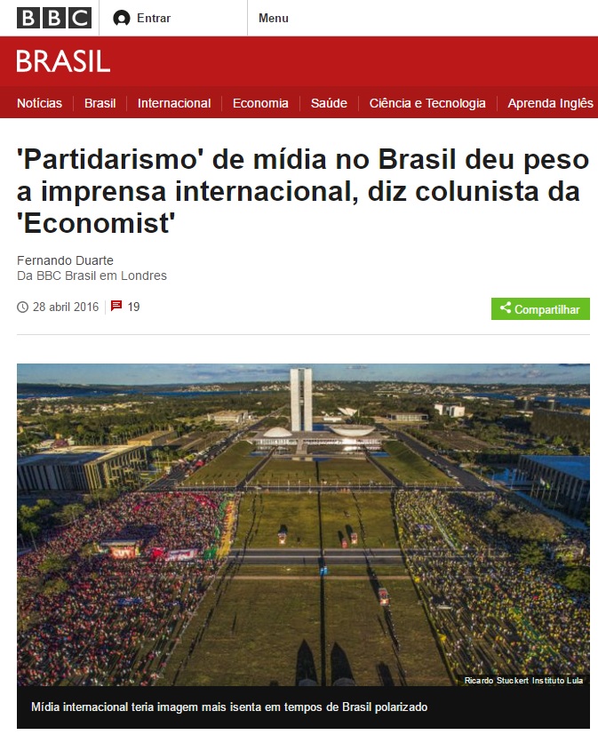 Michael Reid: A mídia brasileira está muito partidária