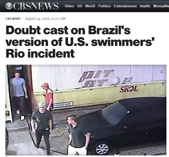 Mídia americana volta a questionar versão brasileira de caso de nadadores