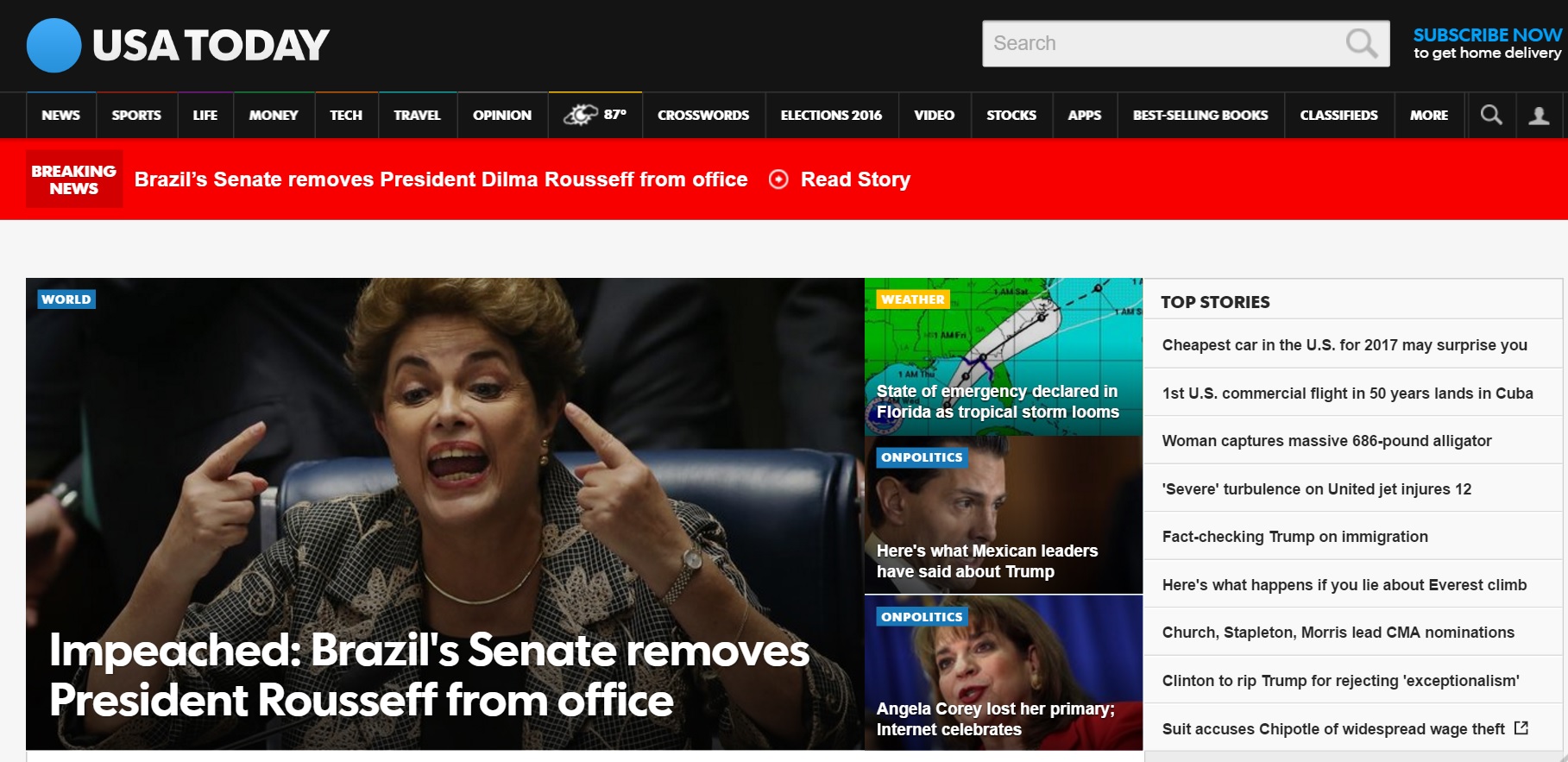 Impeachment de Dilma vira ‘breaking news’ na imprensa internacional 