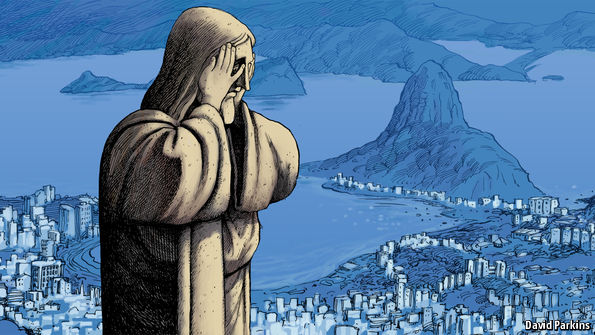 Ilustração da revista 'The Economist' sobre crise no Brasil