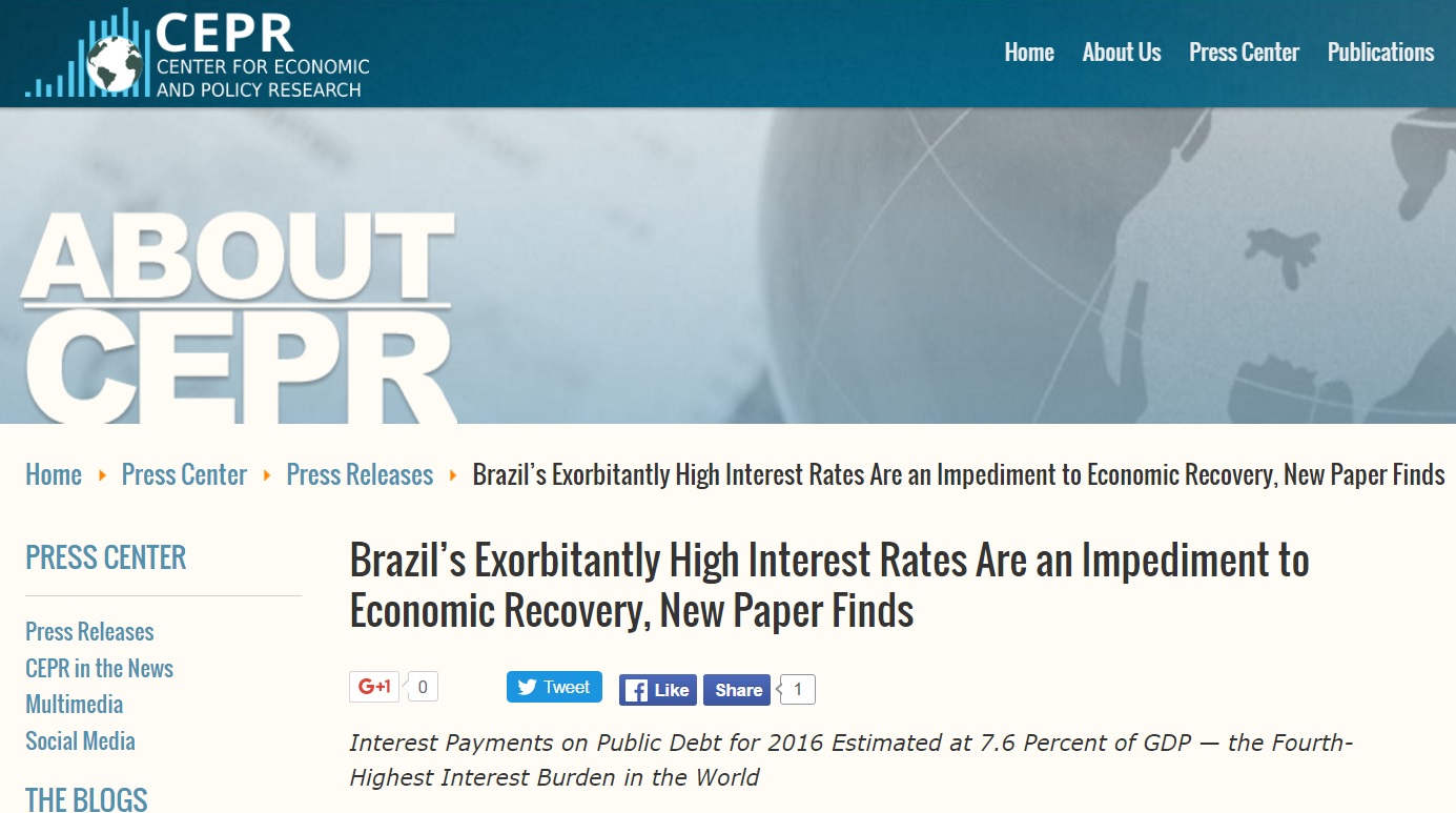 Taxa de juros de país em guerra impede recuperação brasileira, diz estudo nos EUA