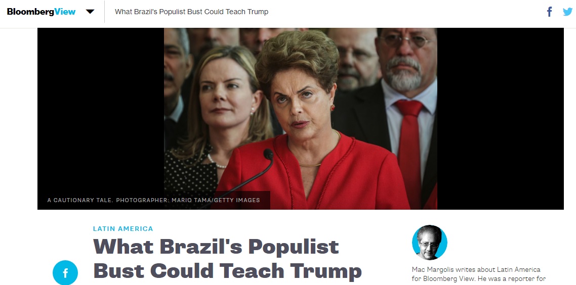 'Forbes' e Bloomberg apontam semelhanças entre governos de Trump e de Dilma